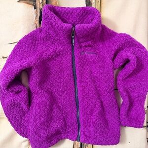Columbia Vibrant Purple Fleece Girls Jacket